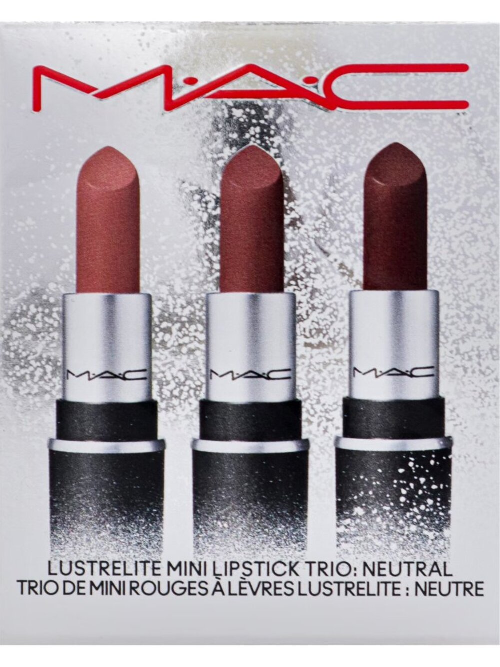 MAC Cosmetics Lustrelite Mini Lipstick Trio NEUTRAL - 3 Pc Set (New in box!)